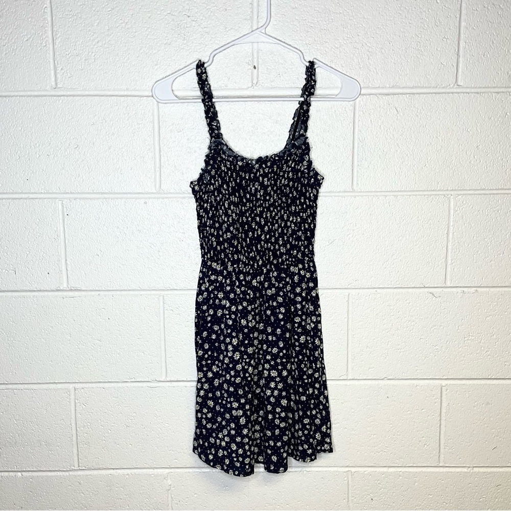 < J for Justify Navy and White Floral Mini Dress >